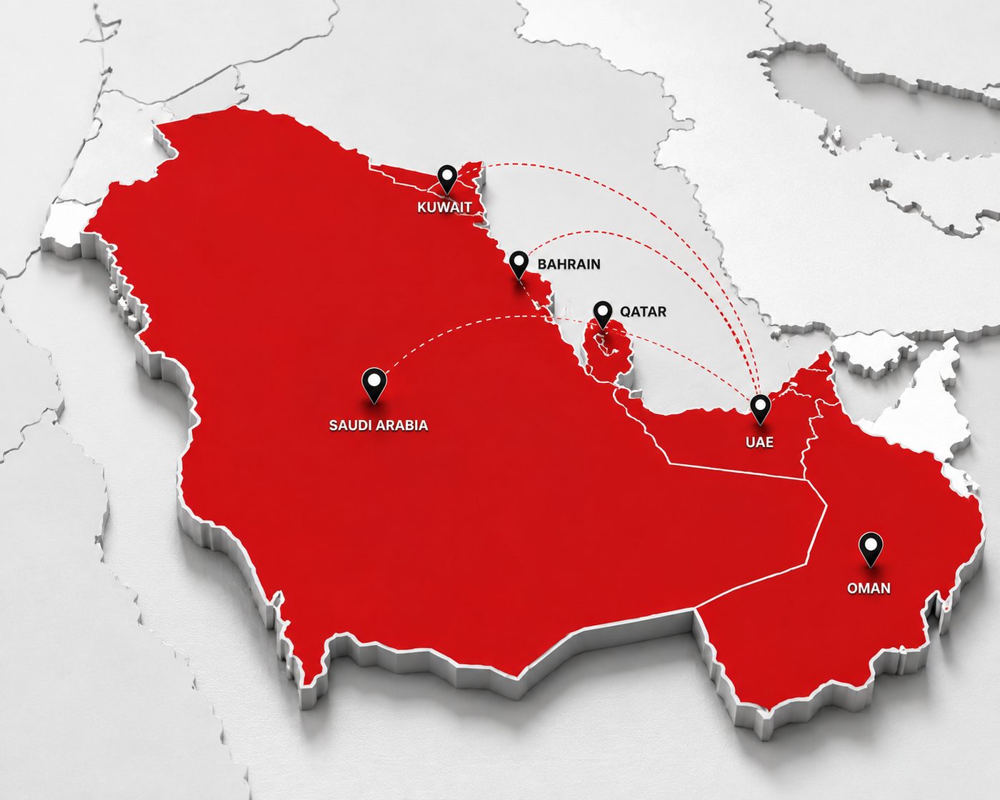 GCC delivery map